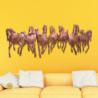 Running horses herd wall art by TheGharnish featuring a dynamic herd of horses in motion, ideal for horse lovers' home decor.