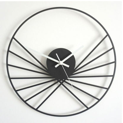 Black ring wall clock by TheGharnish, 24-inch diameter, modern round wall clock with minimalist design.