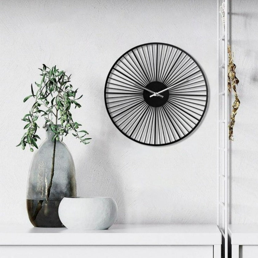 Dark Web Ring Wall Clock by TheGharnish, 24-inch diameter, modern round wall clock with a dark web-inspired design.