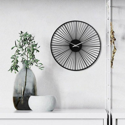 Dark Web Ring Wall Clock by TheGharnish, 24-inch diameter, modern round wall clock with a dark web-inspired design.