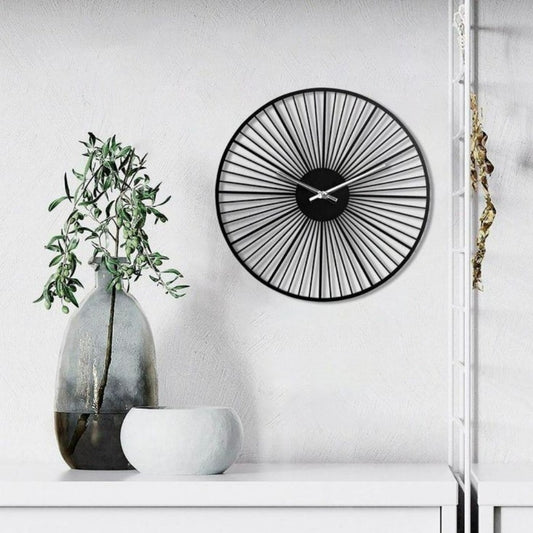 Dark Web Ring Wall Clock by TheGharnish, 24-inch diameter, modern round wall clock with a dark web-inspired design.