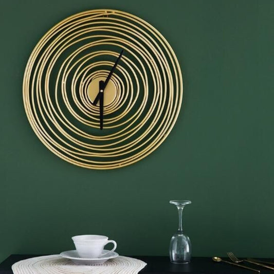 Modern Metallic Web Wall Clock ( Dia 24 Inches ) - The Gharnish - A Unit of Satkala Creations