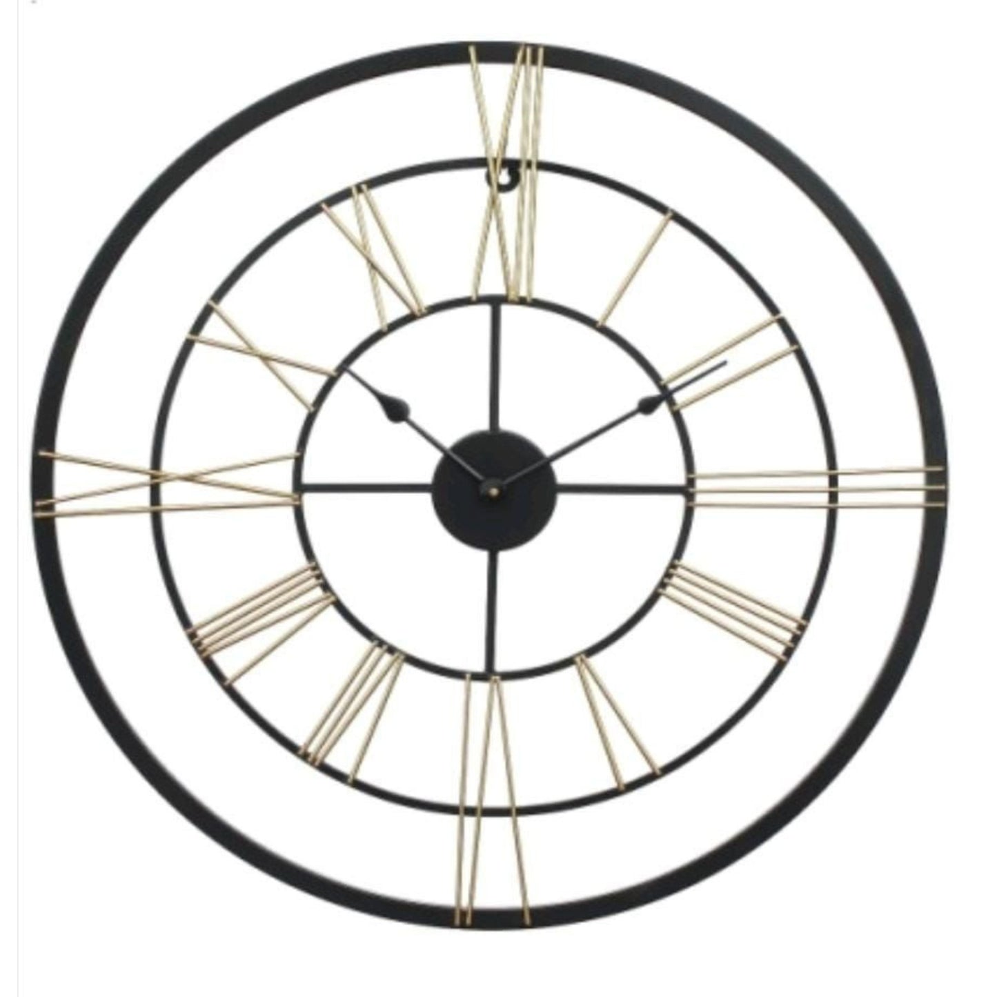 Roman Triple Ring Wall Clock by TheGharnish, 24-inch diameter, stylish wall clock with Roman numerals and triple-ring design.