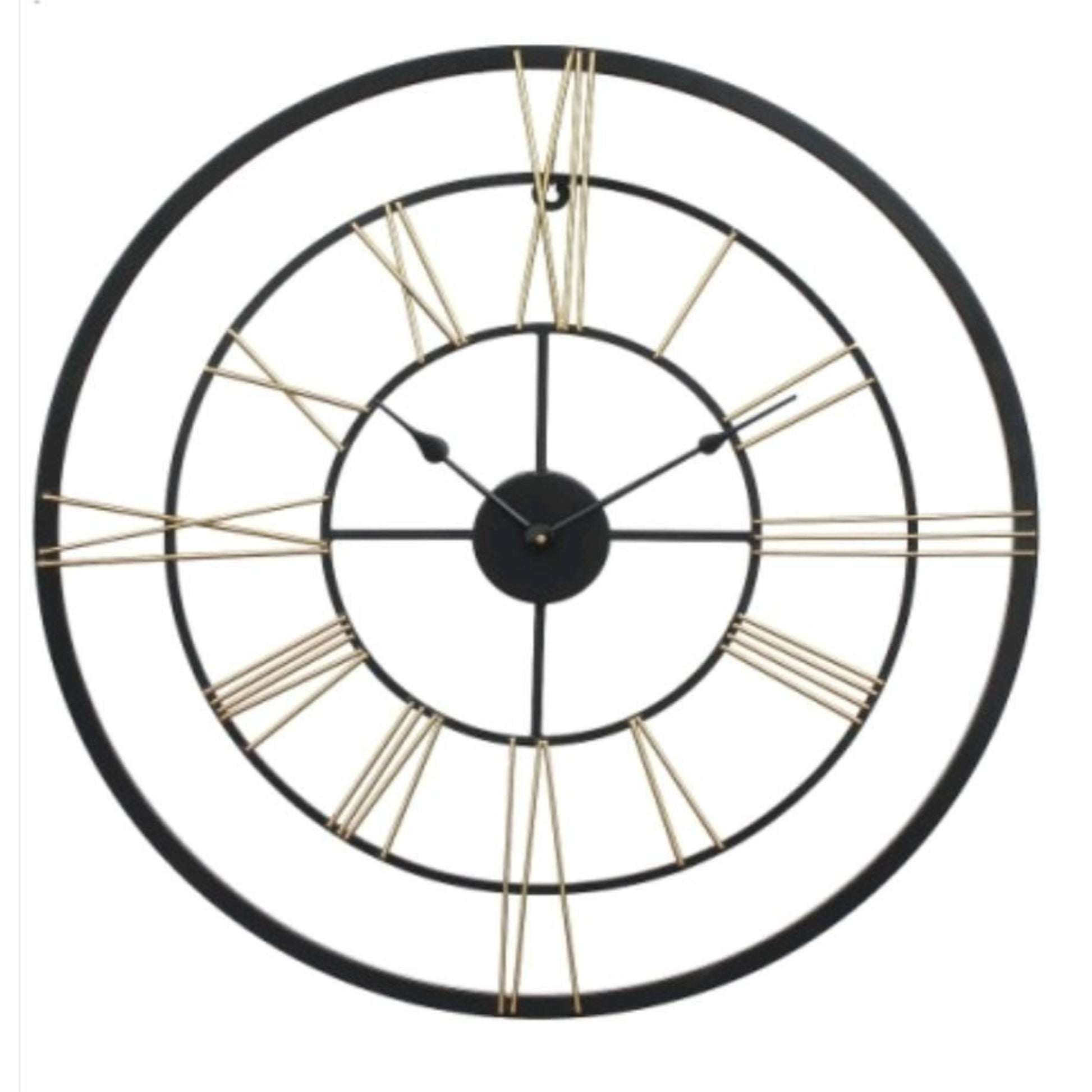 Roman Triple Ring Wall Clock by TheGharnish, 24-inch diameter, stylish wall clock with Roman numerals and triple-ring design.